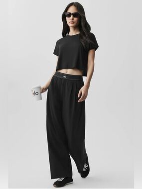 ALO Black Suit Up Trouser - Size M